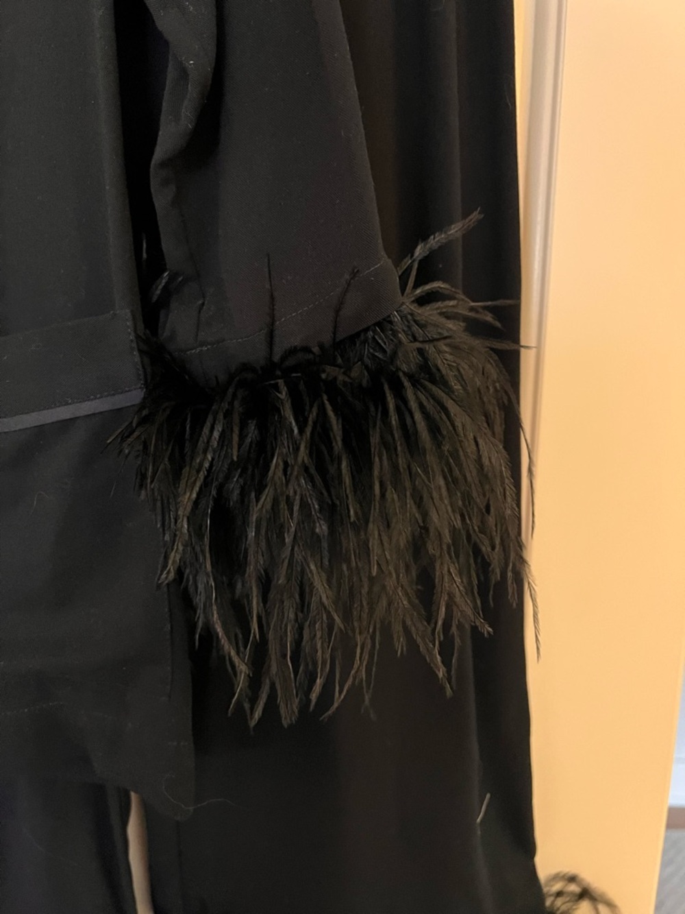 SLEEPER Party Pajamas Set with Detachable Feathers in Black - Picture 5 of 8